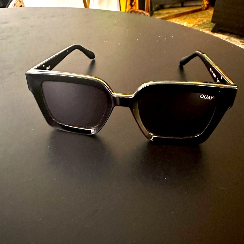 Black and gold trim “Quay Australia “ sunglasses